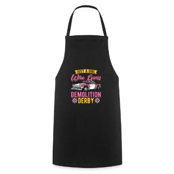 Demo Derby Just A Girl Who Loves Demoltion Derby - Cooking Apron - black - Front - AI Model Male 185 dark (185cm)