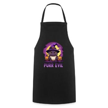 Halloween Costume de chat Bonbons ou farces Fête - Tablier de cuisine - noir - Devant - AI Model Male 185 dark (185cm)