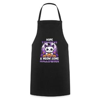 Costume d'Halloween de chat kawaii pour les fans - Tablier de cuisine - noir - Devant - AI Model Male 185 dark (185cm)