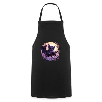Halloween Chibi Gargoyle Costume Bat Halloween - Cooking Apron - black - Front - AI Model Male 185 dark (185cm)