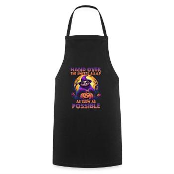 Costume mignon de paresseux d'Halloween | - Tablier de cuisine - noir - Devant - AI Model Male 185 dark (185cm)