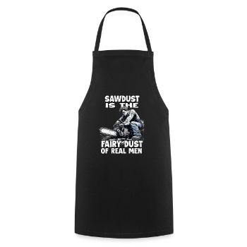 T-shirt amusant de bûcheron pour les forestiers - Tablier de cuisine - noir - Devant - AI Model Male 185 dark (185cm)