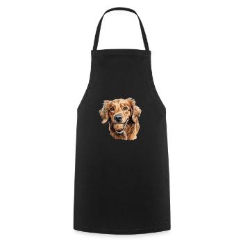 Golden Retriever Dog Owner T As Walking Clothing - Cooking Apron - black - Front - AI Model Male 185 dark (185cm)