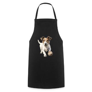 Jack Russell Dog Owner T Walking Clothing Jack - Cooking Apron - black - Front - AI Model Male 185 dark (185cm)