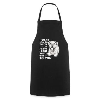 Tenue de promenade pour Bulldogs anglais - Tablier de cuisine - noir - Devant - AI Model Male 185 dark (185cm)