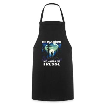 Hiking T for hiking fans ideal for trekking - Cooking Apron - black - Front - AI Model Male 185 dark (185cm)