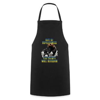 Slava Ukraini Soldiers T Support Ukraine - Cooking Apron - black - Front - AI Model Male 185 dark (185cm)