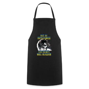 Ukraine T Support Ukraine Soldiers Stand with - Cooking Apron - black - Front - AI Model Male 185 dark (185cm)