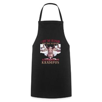 Krampus T Dämonischer Weihnachtsmann Kramperl - Kochschürze - Schwarz - Vorne - AI Model Male 185 dark (185cm)