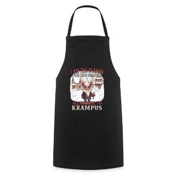 Krampus T Dämonischer Weihnachtsmann Kramperl - Kochschürze - Schwarz - Vorne - AI Model Male 185 dark (185cm)