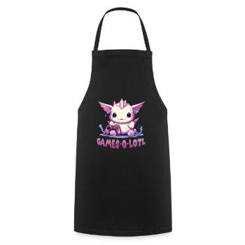Gamer Axolotl Anime Axolotl T for gaming fans - Cooking Apron - black - Front - AI Model Male 185 dark (185cm)