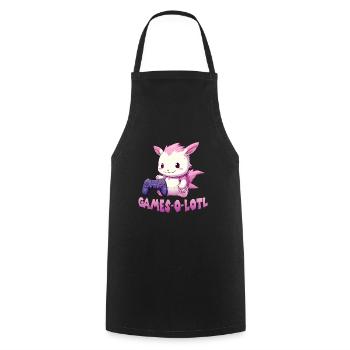 Axolotl T Kawaii Axolotl Gaming amphibians Axolotl - Cooking Apron - black - Front - AI Model Male 185 dark (185cm)