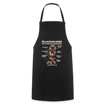 Drôle de chien de berger allemand marchant T pour - Tablier de cuisine - noir - Devant - AI Model Male 185 dark (185cm)