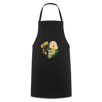 Meine besten Freunde sind Blumen - Kochschürze - Schwarz - Vorne - AI Model Male 185 dark (185cm)