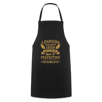 Les légendes sont nées en 1959 édition limitée - Tablier de cuisine - noir - Devant - AI Model Male 185 dark (185cm)