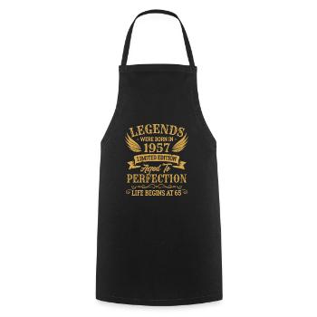 Les légendes sont nées en 1957 édition limitée - Tablier de cuisine - noir - Devant - AI Model Male 185 dark (185cm)
