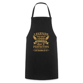 Les légendes sont nées en 1960 édition limitée - Tablier de cuisine - noir - Devant - AI Model Male 185 dark (185cm)