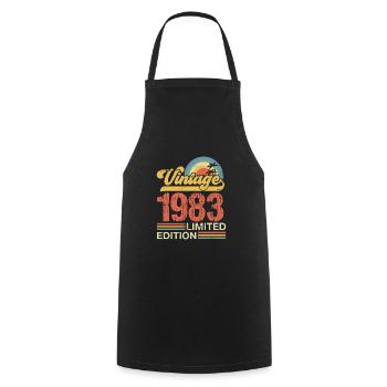 1983 - Tablier de cuisine - noir - Devant - AI Model Male 185 dark (185cm)