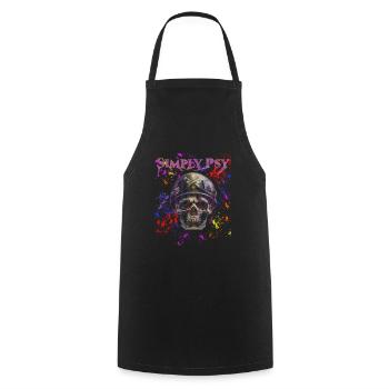 Tout simplement psy - Tablier de cuisine - noir - Devant - AI Model Male 185 dark (185cm)