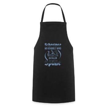 Schreiner Herren TShirt Wo gehobelt wird - Kochschürze - Schwarz - Vorne - AI Model Male 185 dark (185cm)
