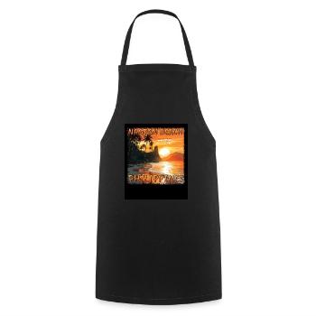 Summer Vacation Nagpan Beach: Grunge Sunset - Cooking Apron - black - Front - AI Model Male 185 dark (185cm)