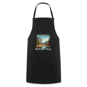USA Yosemite National Park Sierra Nevada Bunt Cool - Kochschürze - Schwarz - Vorne - AI Model Male 185 dark (185cm)