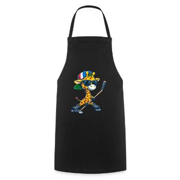 Bâton de hockey sur glace lunatique Double bâtongirafe - Tablier de cuisine - noir - Devant - AI Model Male 185 dark (185cm)