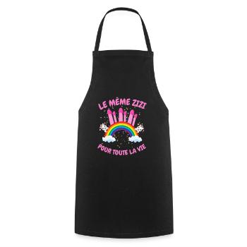 Team Mariée, EVJF, Cadeau Future Mariée - Tablier de cuisine - noir - Devant - AI Model Male 185 dark (185cm)