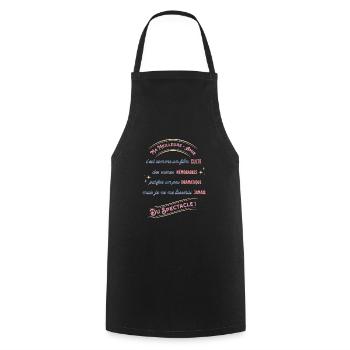 Ma meilleure amie, Cadeau Best friend, Amitié - Tablier de cuisine - noir - Devant - AI Model Male 185 dark (185cm)