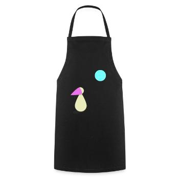 Longing Moonlight Gift - Cooking Apron - black - Front - AI Model Male 185 dark (185cm)