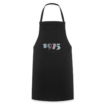 1975 Retro Geschenk zum 50. Geburtstag - Geboren 1975 - Kochschürze - Schwarz - Vorne - AI Model Male 185 dark (185cm)