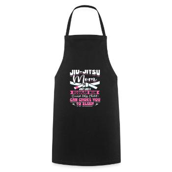 Jiu Jitsu Mom Self Defense Design - Cooking Apron - black - Front - AI Model Male 185 dark (185cm)