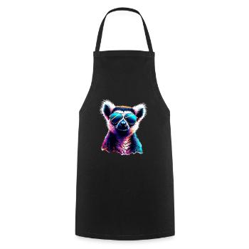 Dj Lemur with Sunglasses T-Shirt - Cooking Apron - black - Front - AI Model Male 185 dark (185cm)