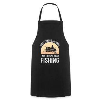 Angler Fishing Fishing Fishing Boat Gift - Cooking Apron - black - Front - AI Model Male 185 dark (185cm)