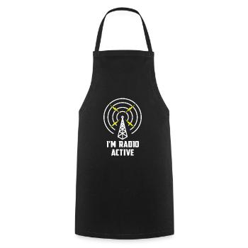 Radio amateur drôle radioactif - Tablier de cuisine - noir - Devant - AI Model Male 185 dark (185cm)