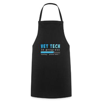 Vet Tech Funny Veterinarian Veterinary - Cooking Apron - black - Front - AI Model Male 185 dark (185cm)
