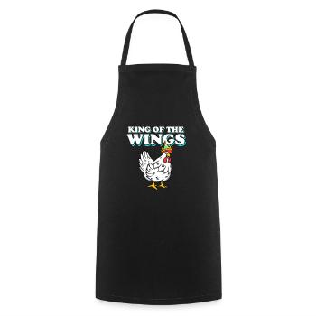 Chicken Wings King Food Apparel - Cooking Apron - black - Front - AI Model Male 185 dark (185cm)