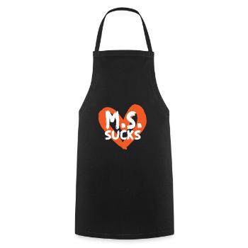 MS Sucks Multiple Sclerosis Awareness - Cooking Apron - black - Front - AI Model Male 185 dark (185cm)