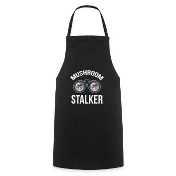 Mushroom pickers and mushroom friends - Cooking Apron - black - Front - AI Model Male 185 dark (185cm)