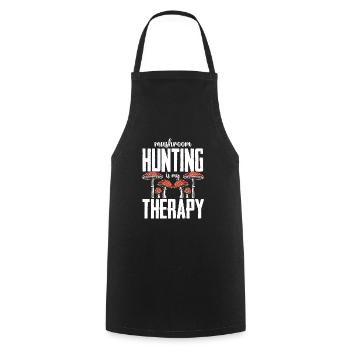 Mushroom pickers and mushroom friends - Cooking Apron - black - Front - AI Model Male 185 dark (185cm)