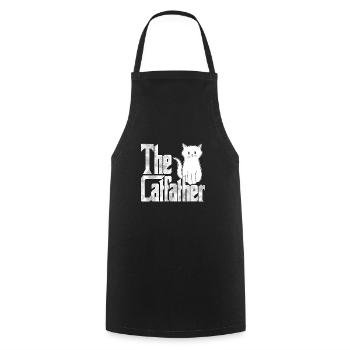 Cat Dad The Catfather Crazy Cat Father Kitty Daddy - Tablier de cuisine - noir - Devant - AI Model Male 185 dark (185cm)