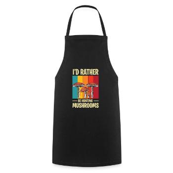 Mushroom pickers and mushroom friends - Cooking Apron - black - Front - AI Model Male 185 dark (185cm)