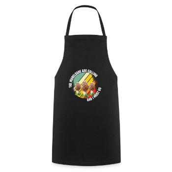 Mushroom pickers and mushroom friends - Cooking Apron - black - Front - AI Model Male 185 dark (185cm)