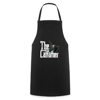 Cat Dad The Catfather Crazy Cat Father Kitty Daddy - Tablier de cuisine - noir - Devant - AI Model Male 185 dark (185cm)