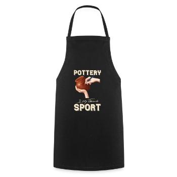 Poterie et poterie - Tablier de cuisine - noir - Devant - AI Model Male 185 dark (185cm)
