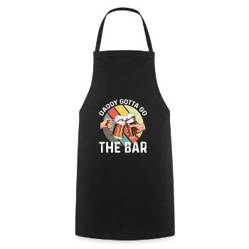 Cadeau de fête des pères pour papa pour la fête des pères - Tablier de cuisine - noir - Devant - AI Model Male 185 dark (185cm)