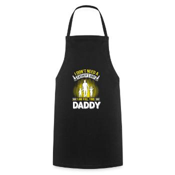 Cadeau de fête des pères pour papa pour la fête des hommes - Tablier de cuisine - noir - Devant - AI Model Male 185 dark (185cm)