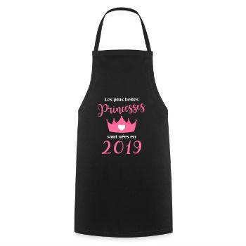 Les plus belles princesses sont nées en 2019 - Tablier de cuisine - noir - Devant - AI Model Male 185 dark (185cm)