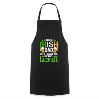 Lustiger St. Patricks Day Irischen Vater Spruch - Kochschürze - Schwarz - Vorne - AI Model Male 185 dark (185cm)