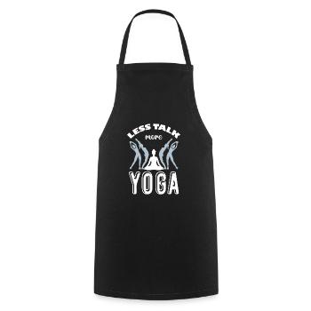Méditation, Zen Yoga et Pilates - Tablier de cuisine - noir - Devant - AI Model Male 185 dark (185cm)